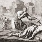 Historic image of plague victims