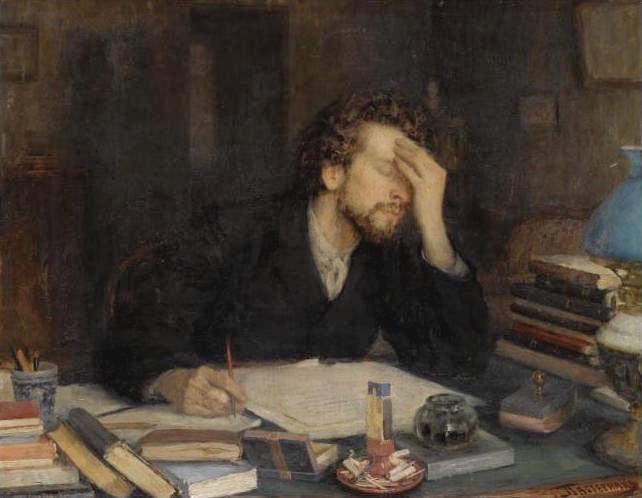Image of painting 'The passion of creation' by Leonid Pasternak