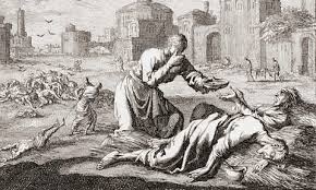 Historic image of plague victims