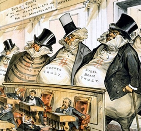 Fragment cartoon Bosses of the Senate by Joseph Keppler